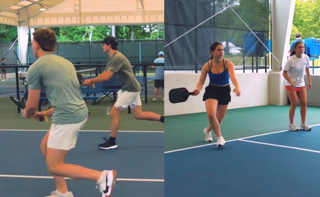 Players competing at the Benjamin Reiser pickleball tournament.