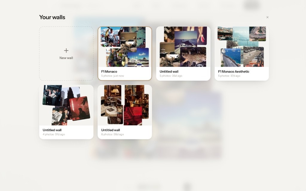 Chia Your walls dashboard with F1 Monaco and other moodboard collections.